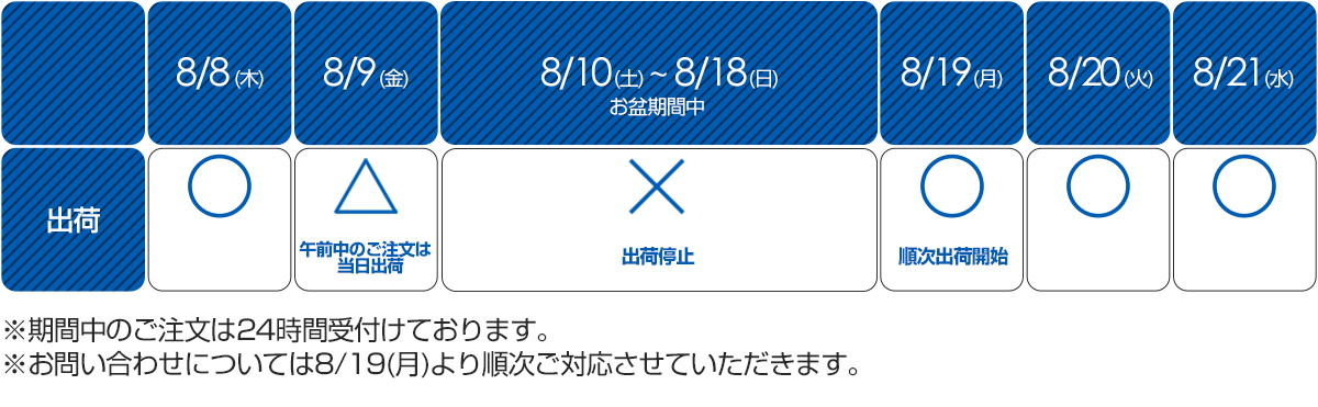 お盆カレンダー